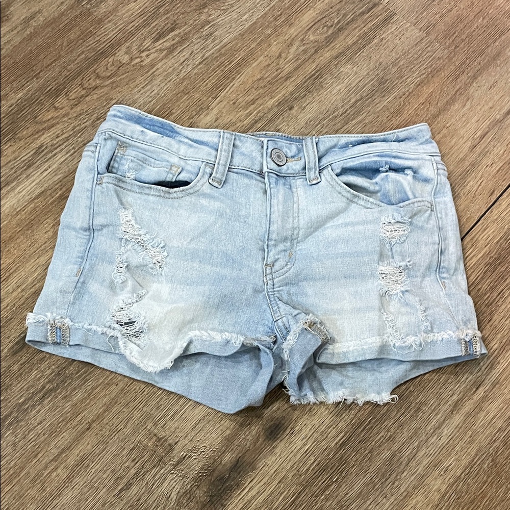 SO Light Blue Ripped Jean Shorts